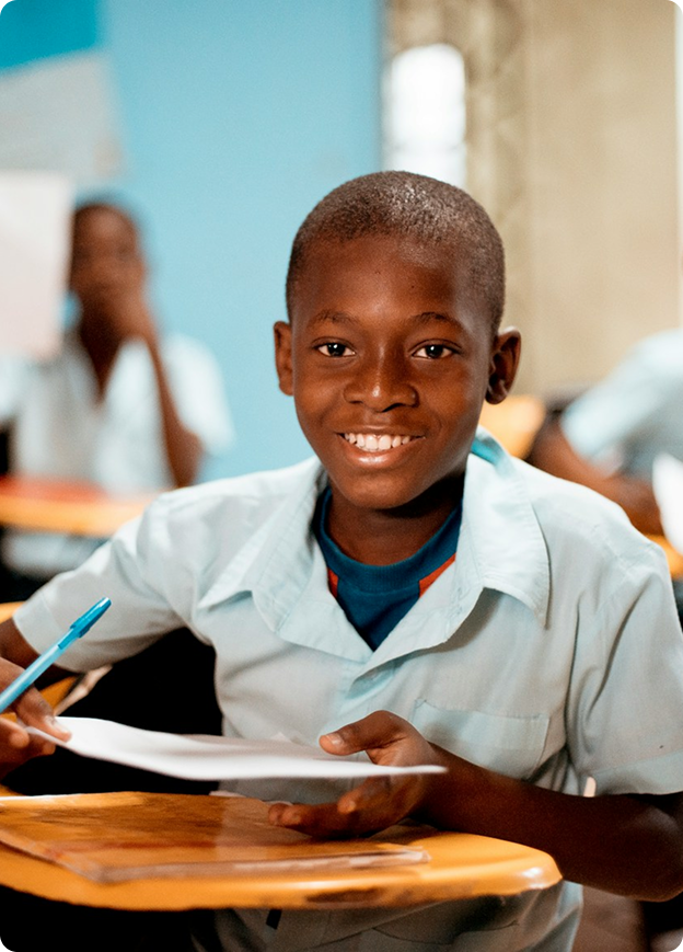 Student in classroom