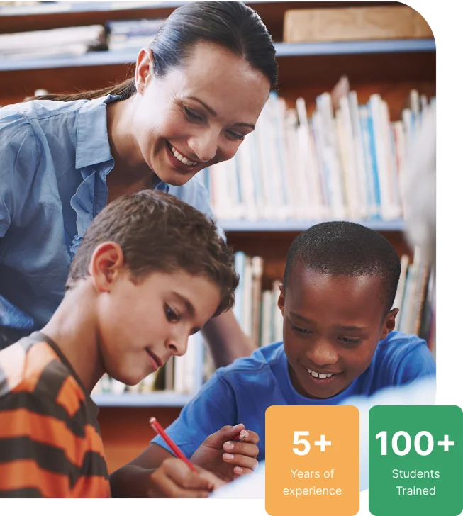 Students reading in classroom